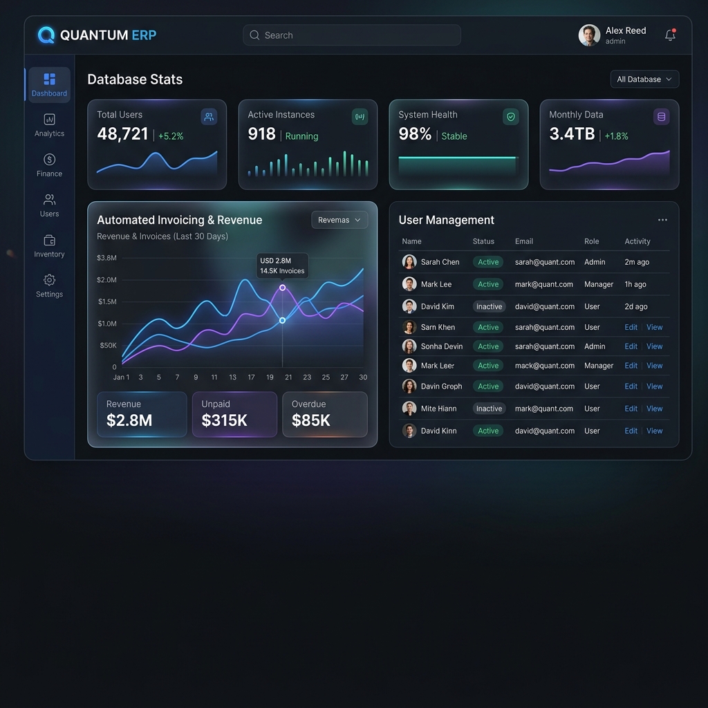 Enterprise ERP Dashboard